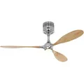 Produktbild: Deckenventilator HELICO PADDEL - Chrom Gebürstet / Buche gefräst - 9313236