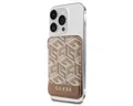 Produktbild: Guess Smartphone-Hülle Guess Wallet Card Slot MagSafe GCube Stripe Kartenhalter Braun