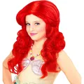 Produktbild: Widmann Kinderperücke Meerjungfrau Rot Kunsthaarperücke Karneval Party Fasching