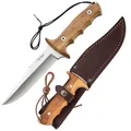 Produktbild: NIETO Bowie Messer Apache 1041 Gürtelmesser Full Tang Outdoor Olivenholz 15 cm