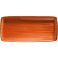 Produktbild: 2x Bonna Aura Terracotta Moove Platte rechteckig 34x16cm 2,5cm hoch Orange Creme Porzellan ATCMOV35DT Servierplatten Speise Geschirr