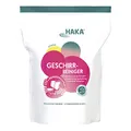 Produktbild: HAKA Spülmaschinen Pulver, 2 kg, Geschirrreiniger stark gegen Fett & hartnäckige Speisereste, phosphatfrei & umweltschonend, schützt vor Kalk & Glaskorrosion, vegan, zitronig