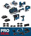 Produktbild: Bosch Professional Combo Kit GSR18V-65 GWS GBH GKS GST ohne/mit 2-4 ProCORE Akku