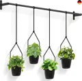 Produktbild: Bomclap Hängeblumentopf, Blumenampel mit 4 Melamin Blumentopf, Wandvase für W