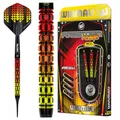 Produktbild: WINMAU Firestorm Flame 18 Gramm Barrel / 20 Gramm Gesamtgewicht Professionelles Wolfram-Dart-Set mit Flights und Schäften (Shafts)