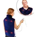 Produktbild: Backnetix Wrap - Thermal elektrische Heizdecke mit Massage für Rücken, Schulter, Nacken Heizkissen, Wärmekissen, Wärmedecke, Größe S/M - Blau