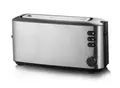 Produktbild: SEVERIN Langschlitz-Toaster AT 2515, 1.000 W, Brotscheibenzentrierung, Brötchen‑Röstaufsatz, Auftauen/Aufwärmen, Krümelschublade, B 380 x H 184 x T 125 mm, Silber
