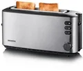 Produktbild: Severin AT 2515 Automatik-Langschlitztoaster, 1000W, Defroster-Stufe, Aufwärmstufe, Edelstahl gebürstet/schwarz