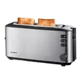 Produktbild: Severin AT 2515 Edelstahl-Schwarz Toaster wärmeisoliertes Gehäuse 1000 Watt