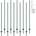 Produktbild: VEVOR 7 Fu_ Zaunpfosten, 10er-Pack T-Pfosten Hochleistungs-Zaunpfosten aus Metall, stabile Zaunpfähle aus Stahl für Gartenhof, Rasen, Bauernhöfe un