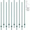 Produktbild: VEVOR 10er-Set Zaunpfosten 213,36cm Weidezaunpfahl Zaunpfahl Metallzaunpfosten