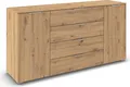 Produktbild: OTTO home Kombikommode Kommode Sideboard Schubladenkommode Schlafzimmerkommode ASTANA (Breite 160 cm / Höhe 81 cm, mit 4 Einlegeböden), 2-türig, 4 geräumige Schubladen, Kantengriff Alufarben MADE IN GERMANY