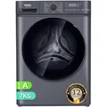 Produktbild: CHiQ Waschmaschine 7kg, InverterMotor, EEK A| 60x46,5x84cm, Große Tür| Eco, Speed Wash, Auto Clean, Kindersicherung|1200 U/Min, Washer Grau, CW07123863AX