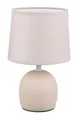 Produktbild: Reality Leuchten Nachttischlampe Tischlampe MALU, 1-flammig, H 26 cm, Beige, ohne Leuchtmittel, Keramik, Stoffschirm