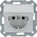 Produktbild: SCHUKO-Steckdose mit Klappdeckel aluminiummetallic/ Schutzart IP20 m. erhöhtem Berührungsschutz/1 Stk.