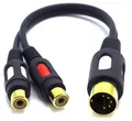 Produktbild: VITALCO DIN Cinch Audio Adapter DIN 5 Pol Stecker auf 2X RCA Dual Cinch Buchse Männlich auf Weiblich 5-Polig 5 Poliger