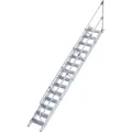 Produktbild: Alu-Treppe 45 Grad 14 Stufen B 600 mm lichte Höhe 2910 mm Ausladung 3179 mm,