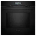 Produktbild: Siemens Einbaubackofen iQ700, Schwarz, Metall, 59.4x59.5x54.8 cm, Digitaldisplay, Selbstreinigung, Farbdisplay, Tür mit Soft-Close, WLAN-fähig, Timerfunktion, Kochassistent, Küchen, Küchenelektrogeräte, Backöfen
