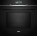 Produktbild: Siemens Einbau-Backofen mit Mikrowelle HM736GAB1 | iQ700 Serie | 67 l | 19 Heizarten | Home Connect | Schwarz | 60 cm