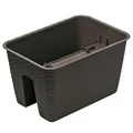Produktbild: Annastore Blumenkasten für Geländer und Brüstungen - Balkonkasten - Geländerkasten - Blumentopf - Geländertopf - Balkonkasten für Geländer Größe 400 mm, Farbe Dunkelbraun