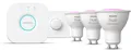 Produktbild: Philips Hue LED-Leuchtmittel Starter Kit White and Color Ambiance 3x400lm, GU10, 5 St., Farbwechsler, inkl. Dimmschalter & Hue Bridge