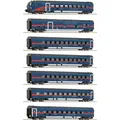 Produktbild: Fleischmann 6260065 N 7er Set Personenwagen mit Steuerwagen Nightjet ÖBB VI Neu