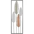 Produktbild: Beliani - Wanddekoration Gold/silber Aus Metall Blätterform Mit Ramen 31x4x90 Modernes Design, Trendy, Wohnzimmer, Flur