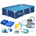 Produktbild: Rahmen-Gartenpool 300 x 201 x 66 cm 16-in-1 Bestway 56404N