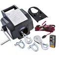 Produktbild: Ribitech 4277 Seilwinde für Auto, 5 t, vorwärts und rückwärts, 12 V, schwarz