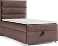 Produktbild: Best for Home Boxspringbett mit Bettkasten Trinity K4-SINGLE 90x200 Bonellfederkern inkl. Topper - Braun