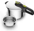Produktbild: Schnellkochtopf 6L Edelstahl Silber 22cm mit Korbeinsatz - Tefal Secure 5 Neo