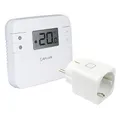 Produktbild: Vitalheizung Raumthermostat, weiß, BxHxL: 9,8 x 3 x 9,8 cm, für Infrarotheizung HVH - weiss | silberfarben
