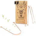 Produktbild: Nature Nerds - Zungenreiniger aus Kupfer (3 Stück) - Jihwa Prakshalana – Ein ayurvedisches Ritual mit dem Zungenschaber - plastikfreie Mundhygiene