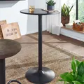 Produktbild: FineBuy Bartisch Schwarz Stehtisch Ø 60 cm Metall / Holz Bistrotisch Rund Tisch