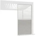 Produktbild: Weide Pavillonseitenteil Aluminium Lamellenwand für Weide Pergola Drehbare Lamellen Weiß, 113x234 cm, Seitenteil weiß 113 cm x 234 cm