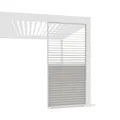 Produktbild: Weide Verstellbare Horizontale Lamellenwand Paneel Zubehör für Weide Pergola | Aluminium | Anthrazit, Holzoptik | 3 Breiten | Flexibler Sichtschutz und optimale Luftzirkulation (Weiß, 123 cm)