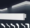 Produktbild: MARBET DESIGN Stuckleisten XPS Styropor weiß - LED indirekte Beleuchtung Stuck Wandleisten Profil E-Leisten - (50 Meter / 25 Leisten E-44)