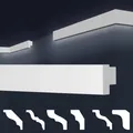 Produktbild: MARBET DESIGN Stuckleisten XPS Styropor weiß - LED indirekte Beleuchtung Stuck Wandleisten Profil E-Leisten - (50 Meter / 25 Leisten E-44)
