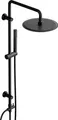 Produktbild: JOHO Regendusche Duschsystem ohne Armatur, Edelstahl Duschset mit 92cm Duschstange, Rund Überkopfbrause D20cm Schwarz