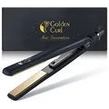 Produktbild: Glätteisen Locken und Glätten Haarglätter - 5 Jahre Sorgenfreiheit - Haar Styling Hair Straightener Glätteisen und lockenstab 2 in 1 zum Glätten und Locken machen (829 Gold)