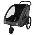 Produktbild: Besttoy Fahrradanhänger 2in1 - für 2 Kinder - Grau (N-188009)