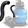 Produktbild: tillvex Druckschlauch für Sandfilteranlagen 78cm / 38mm | Saug-Druckschlauch Pool Pumpe | Poolschlauch Anschlussschlauch Filteranlage 1 1/2 Zoll | Pool Pumpenschlauch (Schwarz)