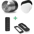 Produktbild: Nuki Smart Lock Pro (5. Gen) + Schutzabdeckung + Keypad + Diebstahlschutz - Weiß / ohne Witterungsschutz