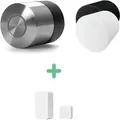 Produktbild: Nuki Smart Lock Pro (5. Gen) + Schutzabdeckung + Door Sensor - Weiß