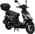 Produktbild: Motorroller CityLeader 50 ccm 45 kmh EURO 5 schwarz inkl. Topcase