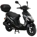 Produktbild: Alpha Motors Motorroller CityLeader 50 ccm 45 kmh EURO 5 schwarz inkl. Topcase