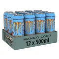 Produktbild: 48x Monster Energy Mango Loco - koffeinhaltiger Energy Drink mit tropischem Fruchtgeschmack aus Mango, Guave und Ananas 500ml + Italian Gourmet polpa 400g