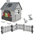 Produktbild: Kinder Spielhaus aus Recycling Filz 110x100x124 Indoor Outdoor Haus mit Zubehör