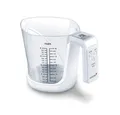 Produktbild: KORONA Küchenwaage Digitale Messbecherwaage MIA 1L Messbecher mit Waage, Haushaltswaage, LCD Display, Waage, Abschaltautomatik, weiß