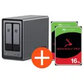 Produktbild: UGREEN NASync DXP2800 NAS System 2-Bay 32TB inkl. 2x Seagate IronWolf ST16000NT001 16 TBB